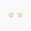 Boucles D'oreilles Puces Eleanor Fleur Or Jaune Oxyde De Zirconium-Histoire d'Or Online