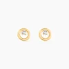 Boucles D'oreilles Puces Edmee Cercle Or Jaune Oxyde De Zirconium-Histoire d'Or Online