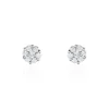 Boucles D'oreilles Puces Eleanor Fleur Or Blanc Oxyde De Zirconium-Histoire d'Or Discount