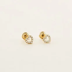 Boucles D'oreilles Puces Eily Or Jaune Oxyde De Zirconium-Histoire d'Or Best