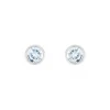 Boucles D'oreilles Puces Edy Serti Clos Or Blanc Topaze-Histoire d'Or Outlet