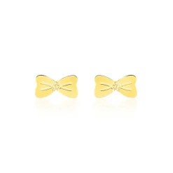 Histoire d'Or Boucles D'oreilles Puces Evonne Noeud Or Jaune