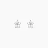 Boucles D'oreilles Puces Elais Etoile Or Blanc Oxyde De Zirconium-Histoire d'Or Clearance