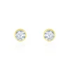 Boucles D'oreilles Puces Elda Serti Clos Or Jaune Oxyde De Zirconium-Histoire d'Or Discount