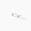 Histoire d'Or Boucles D'oreilles Puces Eddie Or Blanc Oxyde De Zirconium