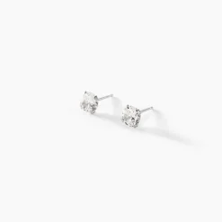 Histoire d'Or Boucles D'oreilles Puces Eddie Or Blanc Oxyde De Zirconium