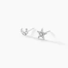 Histoire d'Or Boucles D'oreilles Puces Eden Or Blanc Oxyde De Zirconium