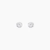 Boucles D'oreilles Puces Elda Serti Clos Or Blanc Oxyde De Zirconium-Histoire d'Or Discount