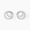 Histoire d'Or Boucles D'oreilles Puces Eliseum Argent Blanc Oxyde De Zirconium