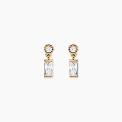 Histoire d'Or Boucles D'Oreilles Puces Estela Plaque Or Jaune Oxyde De Zirconium