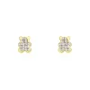 Histoire d'Or Boucles D'oreilles Puces Emerica Ours 0 Or Jaune Strass