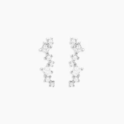 Histoire d'Or Boucles D'Oreilles Puces Eclat d'Aurore Argent Blanc Oxyde De Zirconium