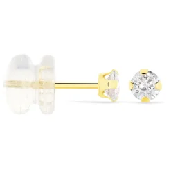Boucles D'oreilles Puces Eddie Or Jaune Oxyde De Zirconium-Histoire d'Or Clearance