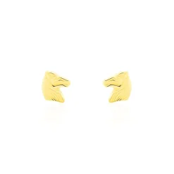 Boucles D'oreilles Puces Freyia Cheval Or Jaune-Histoire d'Or New