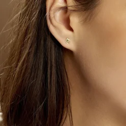 Boucles D'oreilles Puces Freyia Cheval Or Jaune-Histoire d'Or New