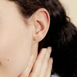 Histoire d'Or Boucles D'oreilles Puces Fidelia Boule Or Jaune