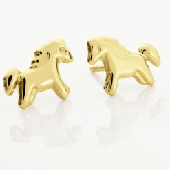 Histoire d'Or Boucles D'oreilles Puces Freyia Cheval Or Jaune