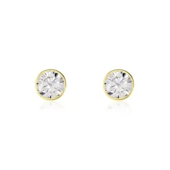 Histoire d'Or Boucles D'oreilles Puces Franze Or Jaune Oxyde De Zirconium
