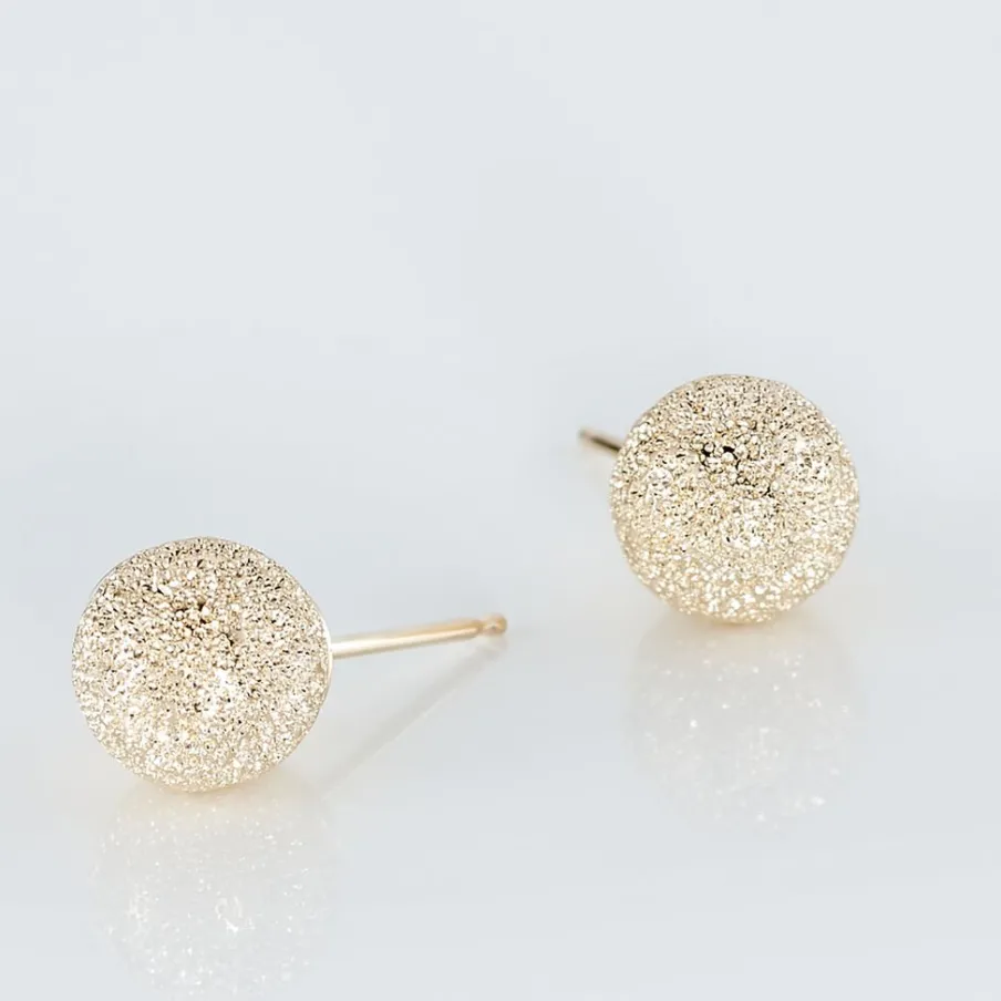 Histoire d'Or Boucles D'oreilles Puces Fidelia Boule Sablee