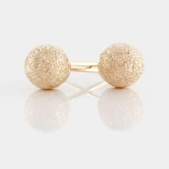 Histoire d'Or Boucles D'oreilles Puces Fidelia Boule Sablee Or Jaune