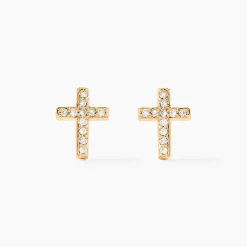 Histoire d'Or Boucles D'oreilles Puces Fatos Plaqué Or Oxydes De Zirconium