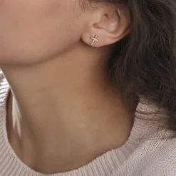 Histoire d'Or Boucles D'oreilles Puces Fatos Plaqué Or Oxydes De Zirconium