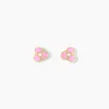 Histoire d'Or Boucles D'oreilles Puces Fleur Rose Or Jaune