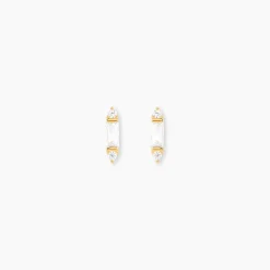 Histoire d'Or Boucles D'Oreilles Puces Fido Or Jaune Oxyde De Zirconium