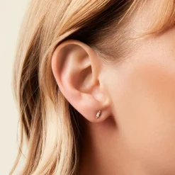 Histoire d'Or Boucles D'Oreilles Puces Fido Or Jaune Oxyde De Zirconium