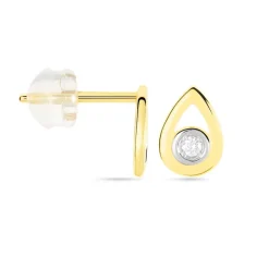 Boucles D'oreilles Puces Fidelia Or Jaune Diamant-Histoire d'Or Hot