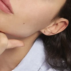 Histoire d'Or Boucles D'oreilles Puces Fidelia Boule Sablee