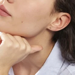 Histoire d'Or Boucles D'oreilles Puces Fidelia Boule Sablee