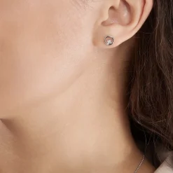 Boucles D'oreilles Puces Fidelia Or Blanc Diamant-Histoire d'Or Best