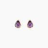 Histoire d'Or Boucles D'oreilles Puces Fassia Or Jaune Amethyste