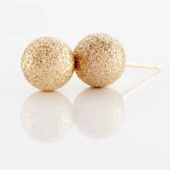 Histoire d'Or Boucles D'oreilles Puces Fidelia Boule Sablee Or Jaune
