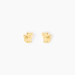 Histoire d'Or Boucles D'oreilles Puces Florenta Chat Or Jaune