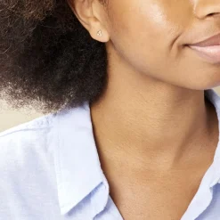 Histoire d'Or Boucles D'oreilles Puces Florenta Chat Or Jaune