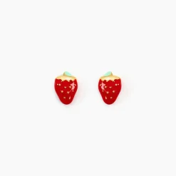 Histoire d'Or Boucles D'oreilles Puces Fraise Or Jaune