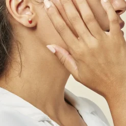 Histoire d'Or Boucles D'oreilles Puces Fraise Or Jaune