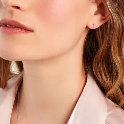 Histoire d'Or Boucles D'oreilles Puces Ganesha Or Blanc Diamant