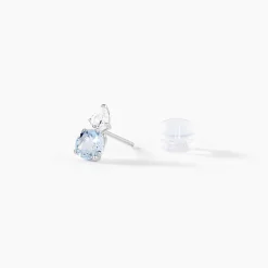 Histoire d'Or Boucles D'oreilles Puces Giana Or Blanc Topaze Et Oxyde De Zirconium