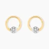 Boucles D'oreilles Puces Gisa Jaune Diamant Blanc-Histoire d'Or Online