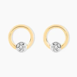 Boucles D'oreilles Puces Gisa Jaune Diamant Blanc-Histoire d'Or Online