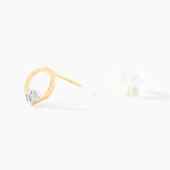 Boucles D'oreilles Puces Gisa Jaune Diamant Blanc-Histoire d'Or Online