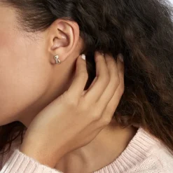 Histoire d'Or Boucles D'oreilles Puces Grebera Or Jaune Oxyde