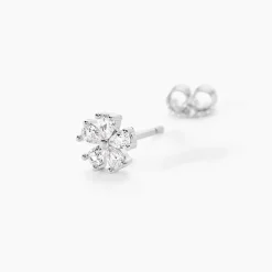 Histoire d'Or Boucles D'oreilles Puces Gisabel Argent Blanc Oxyde De Zirconium