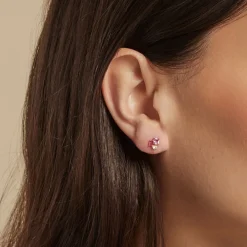 Boucles D'oreilles Puces Garland Or Jaune Oxyde De Zirconium-Histoire d'Or