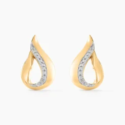 Histoire d'Or Boucles D'oreilles Puces Goccie Or Jaune Diamant