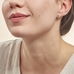 Histoire d'Or Boucles D'oreilles Puces Goccie Or Jaune Diamant