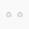 Histoire d'Or Boucles D'oreilles Puces Gorka Argent Blanc Oxyde De Zirconium
